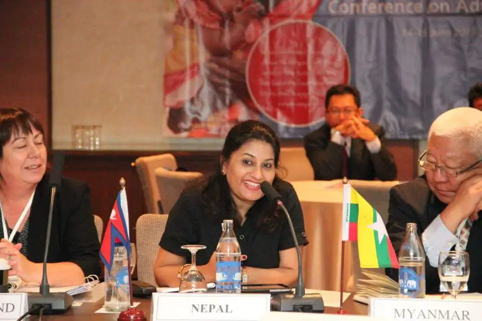 Dina Upadhyay Representing Nepal at International Conference